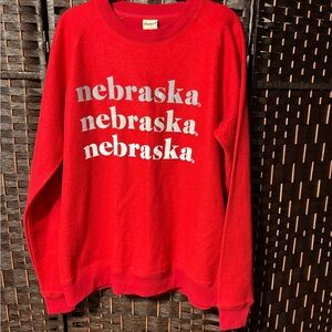 NWT! Chicka-d Nebraska Huskers Red Crewneck Sweatshirt Medium